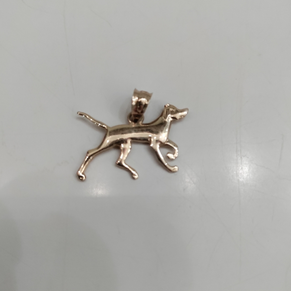 Solid Gold German Shorthaired Pointer Pendant - image 1